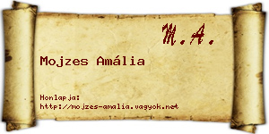 Mojzes Amália névjegykártya
